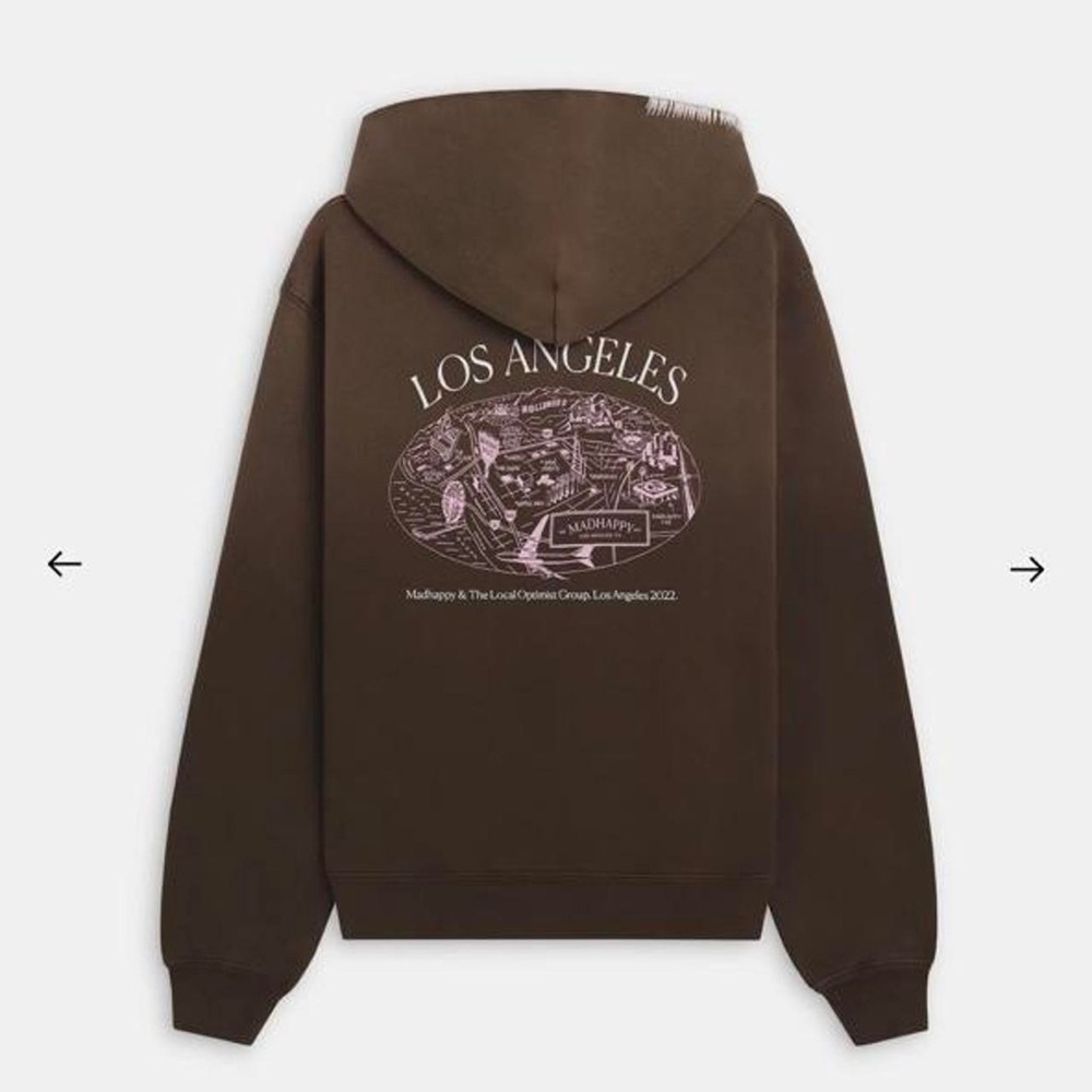 Madhappy Brown Sweatshirt Los Angeles Graphic